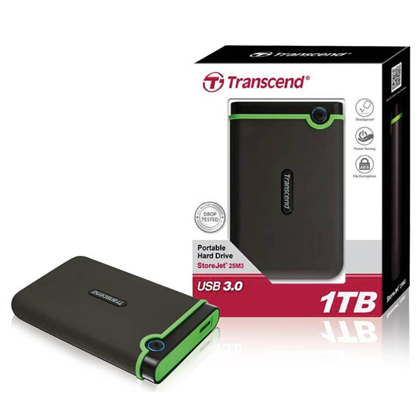 Transcend 1TB Storejet 25H3 USB 3.1 Portable Hard Drive
